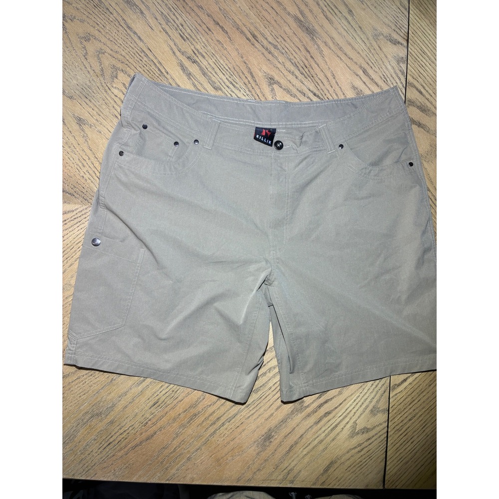 Killik Mens Tan Ripstop Tactical Hiking Outdoor Utility Shorts Size 38
